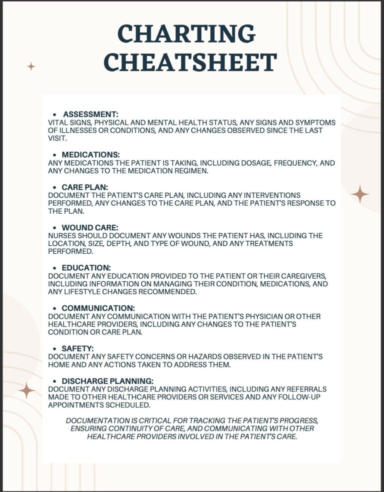 Charting Cheat Sheet Great For Nursing Students And New Grads Etsy UK