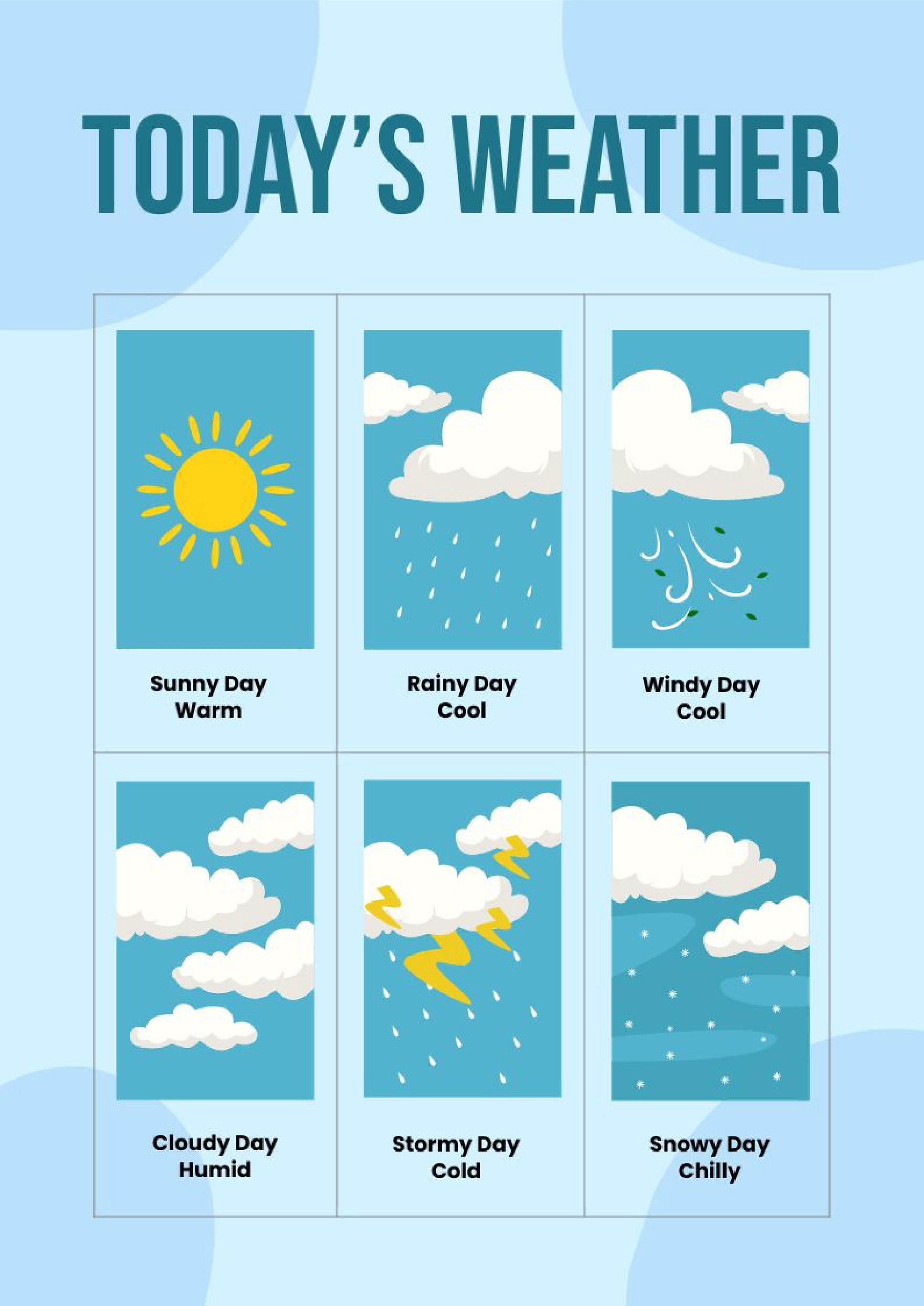 Classroom Weather Chart In Illustrator PDF Download Template Classroom Weather Chart In Illustrator PDF Download Template