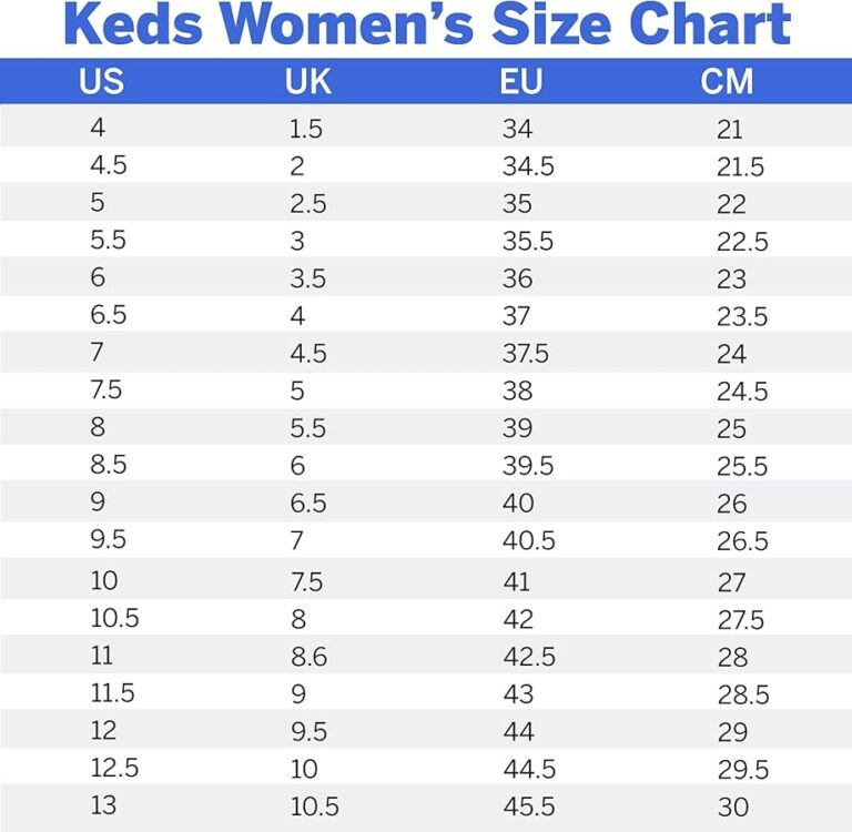 Clearance Keds Big Kid Size Chart 2026