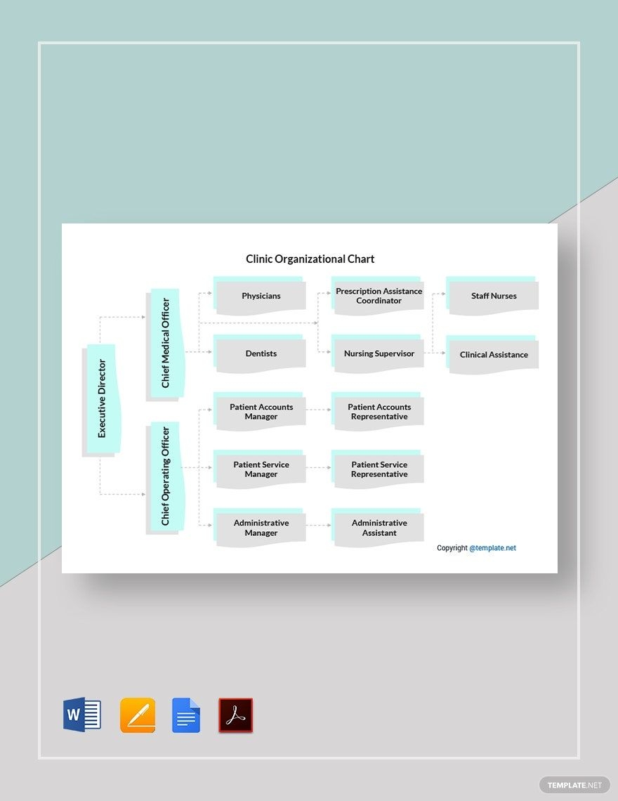 Clinic Organizational Chart Template In PDF Word Pages Google Docs Download Template Clinic Organizational Chart Template In PDF Word Pages Google Docs Download Template