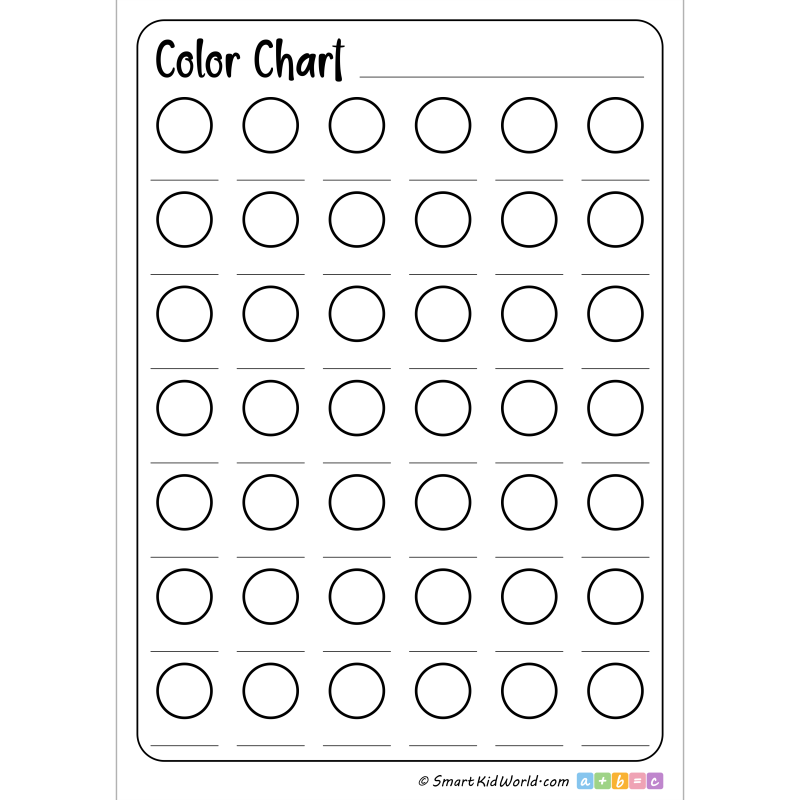 Color Chart Large Circles Coloring Page For Kids And Adults SmartKidWorld Color Chart Large Circles Coloring Page For Kids And Adults SmartKidWorld