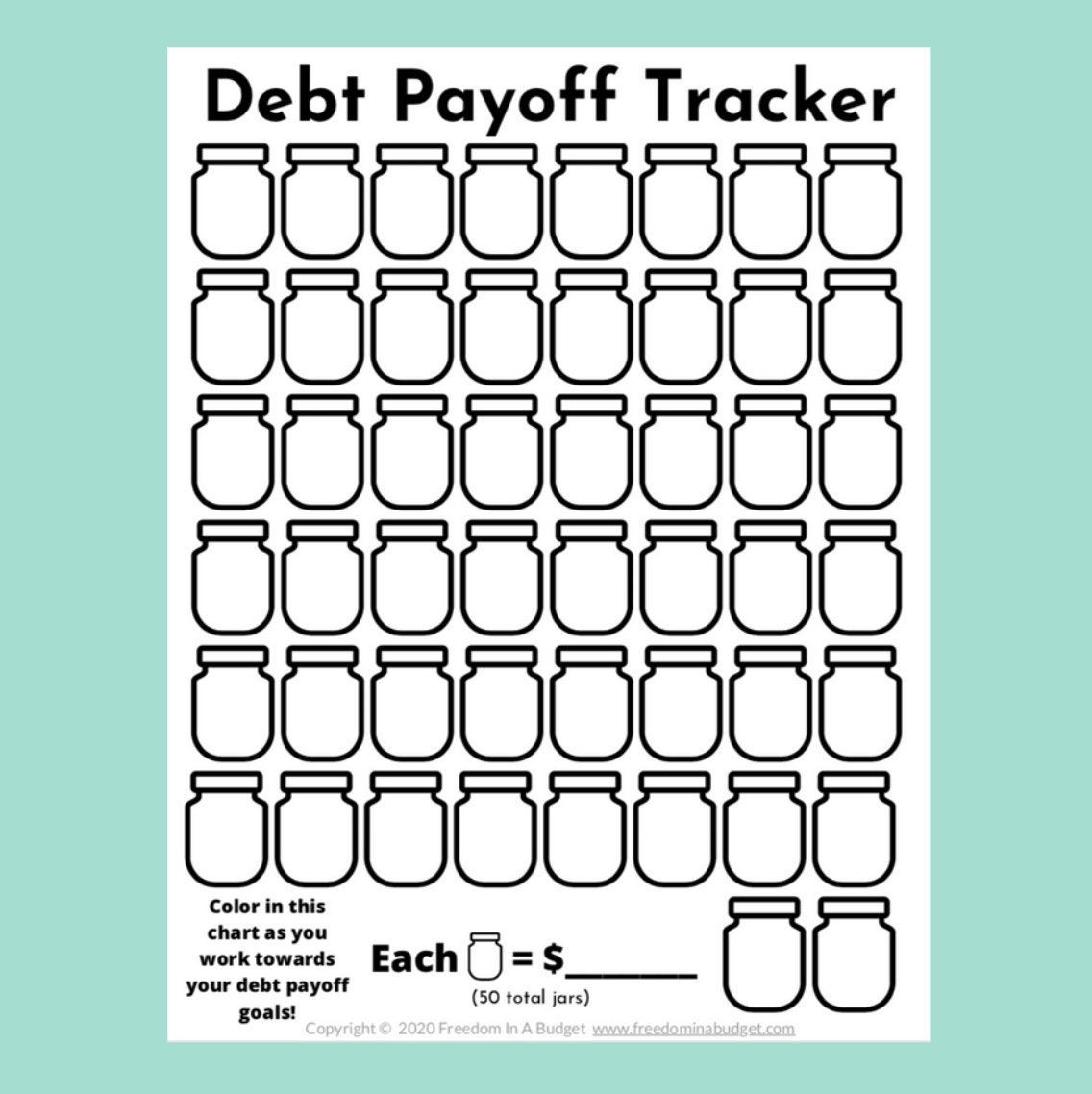Debt Tracker Printable Debt Payoff Tracker PDF Etsy