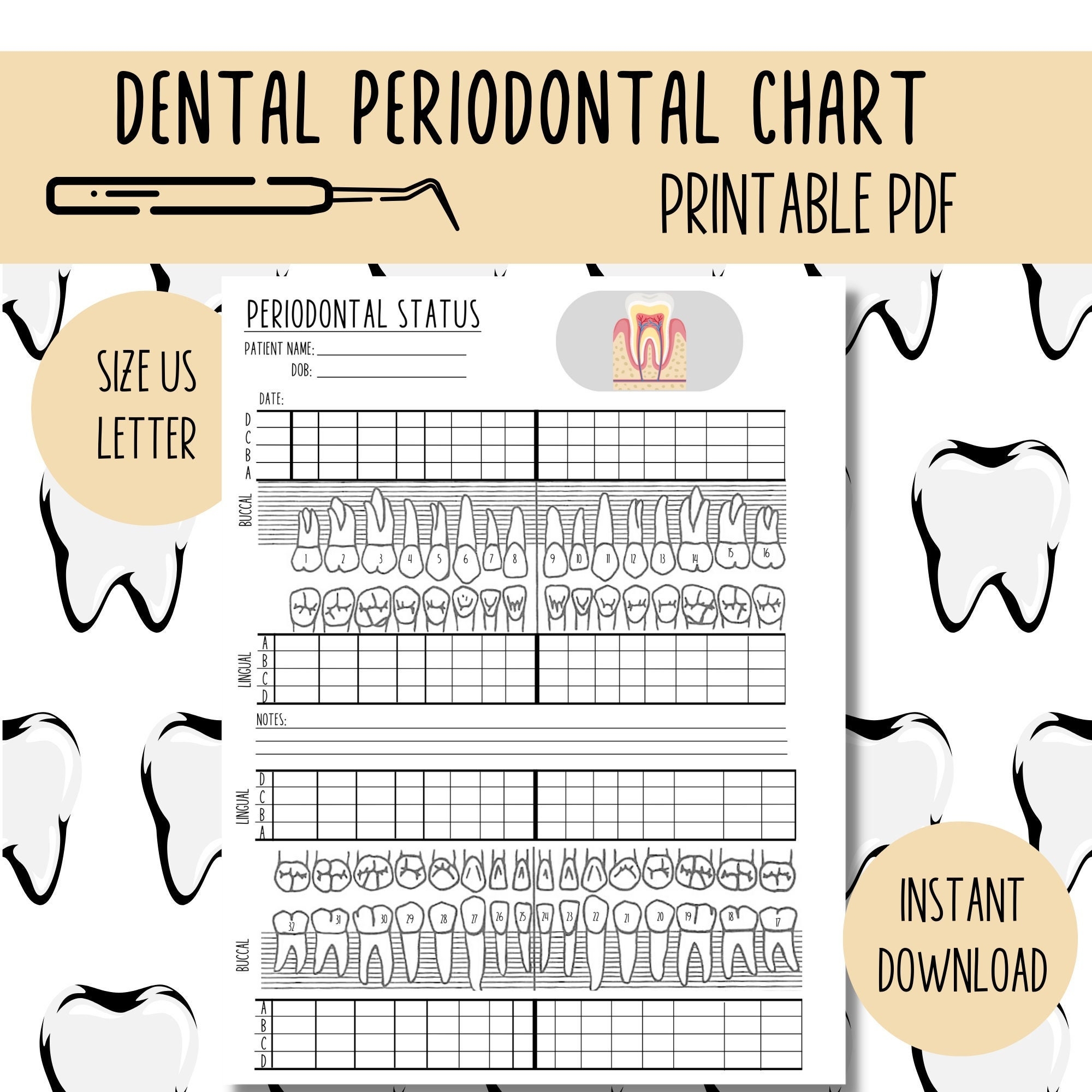 Downloadable Free Printable Blank Perio Chart Downloadable Free Printable Blank Perio Chart