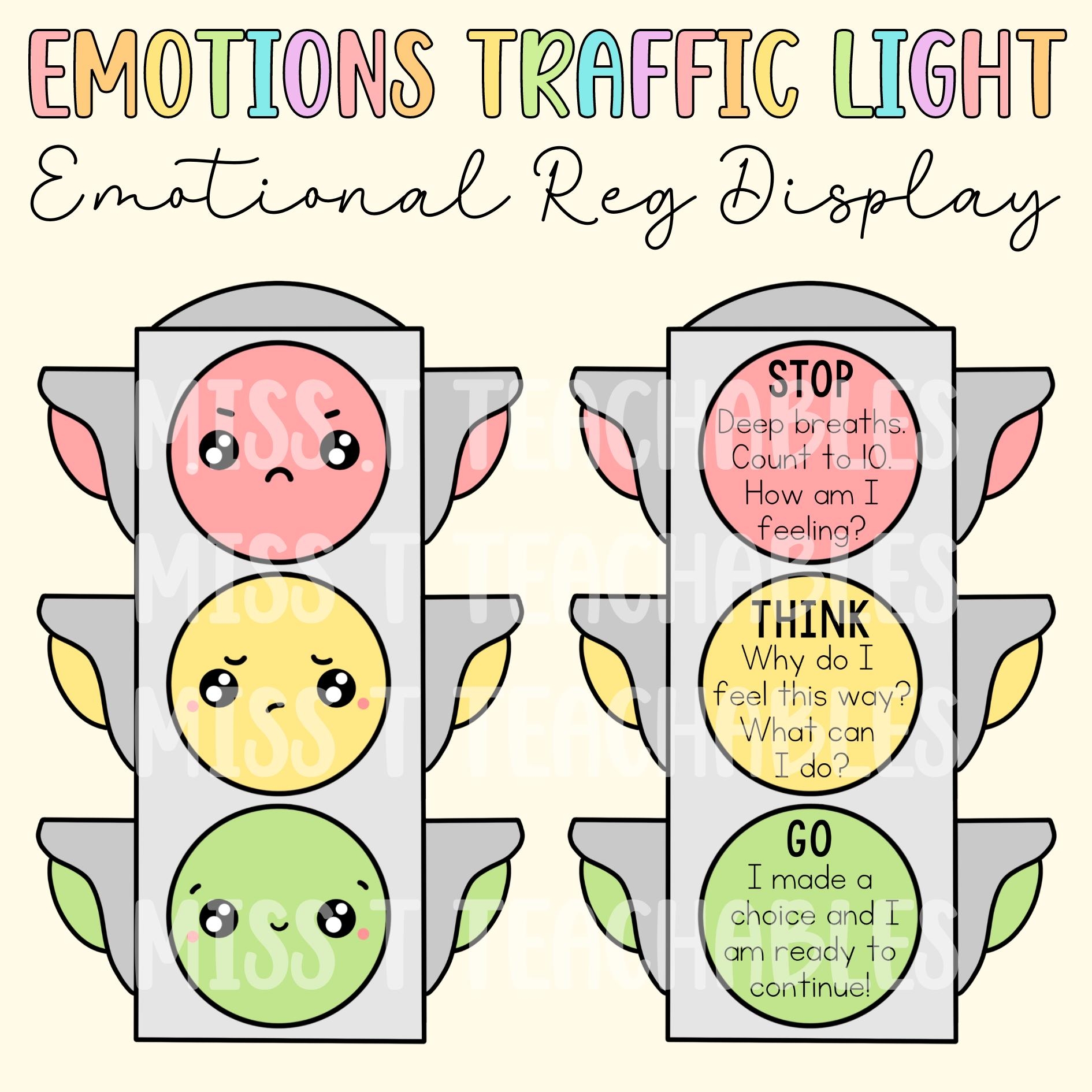 DIGITAL Emotions Traffic Light Display Emotional Regulation Classroom Decor Special Needs Tools Emotional Awareness Wellbeing Etsy