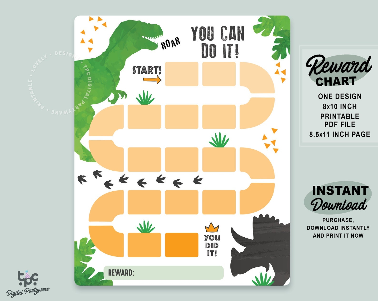 Free Printable Dinosaur Sticker Charts