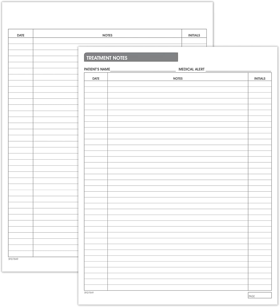 Doctor Stuff Medical U0026 Dental Patient Progress Notes Double Sided Heavyweight 28lb Paper 100 Pack Treatment Notes New Client Forms For Doctors Nurses And Office Professionals Amazon sg Office Products