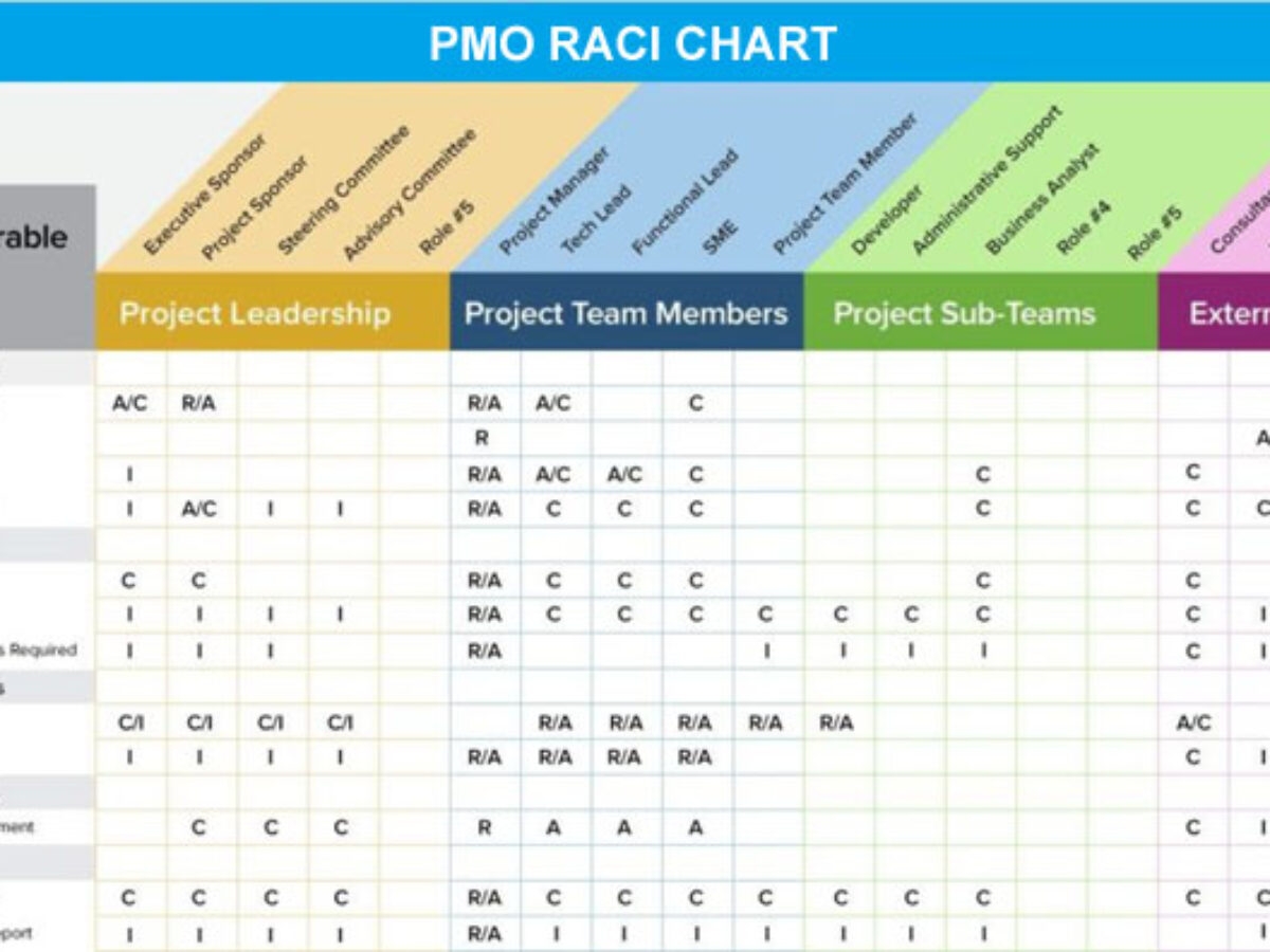 Download PMO RACI Matrix Template Excel ITIL RACI Chart PPT