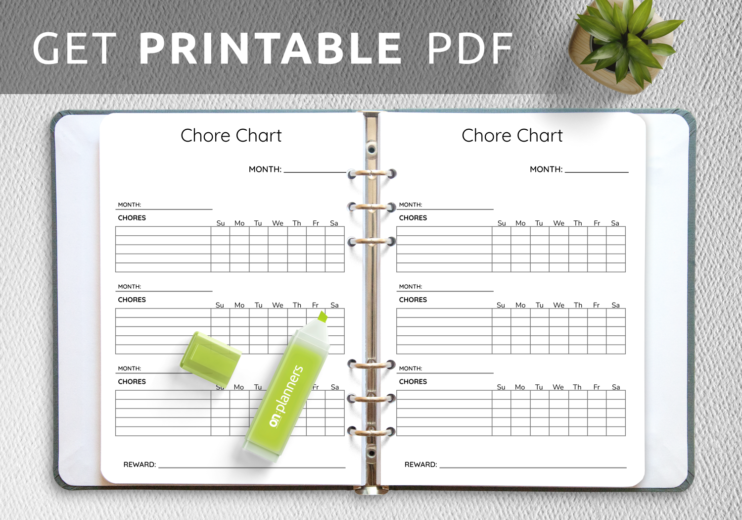 Free Printable Monthly Chore Chart Template Free Printable Monthly Chore Chart Template