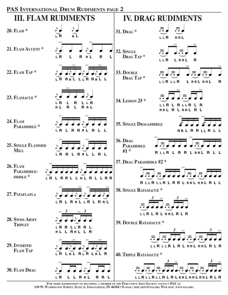 Drum Rudiments 2 JLMS Bands