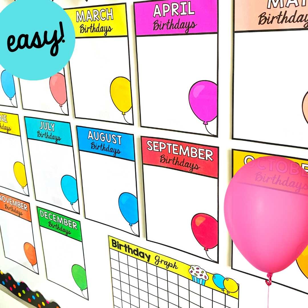 Easy Classroom Birthday Chart Ideas Easy Classroom Birthday Chart Ideas