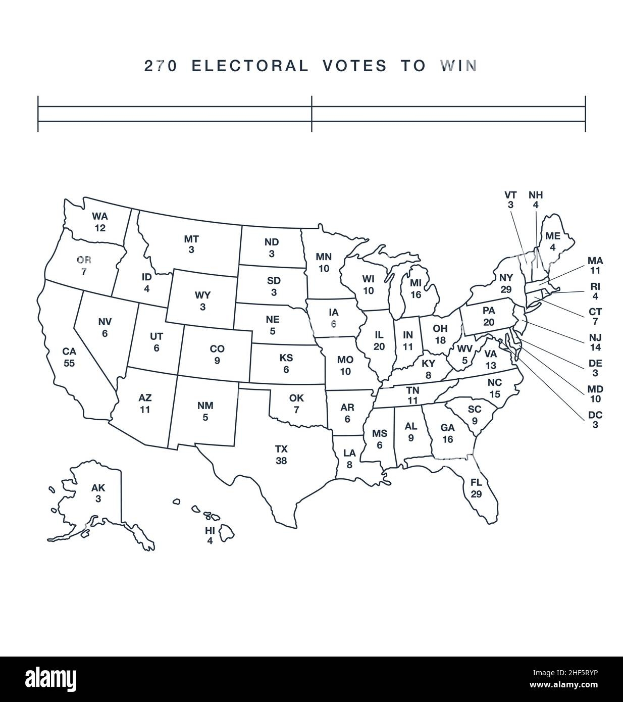 Electoral College Map Hi res Stock Photography And Images Alamy