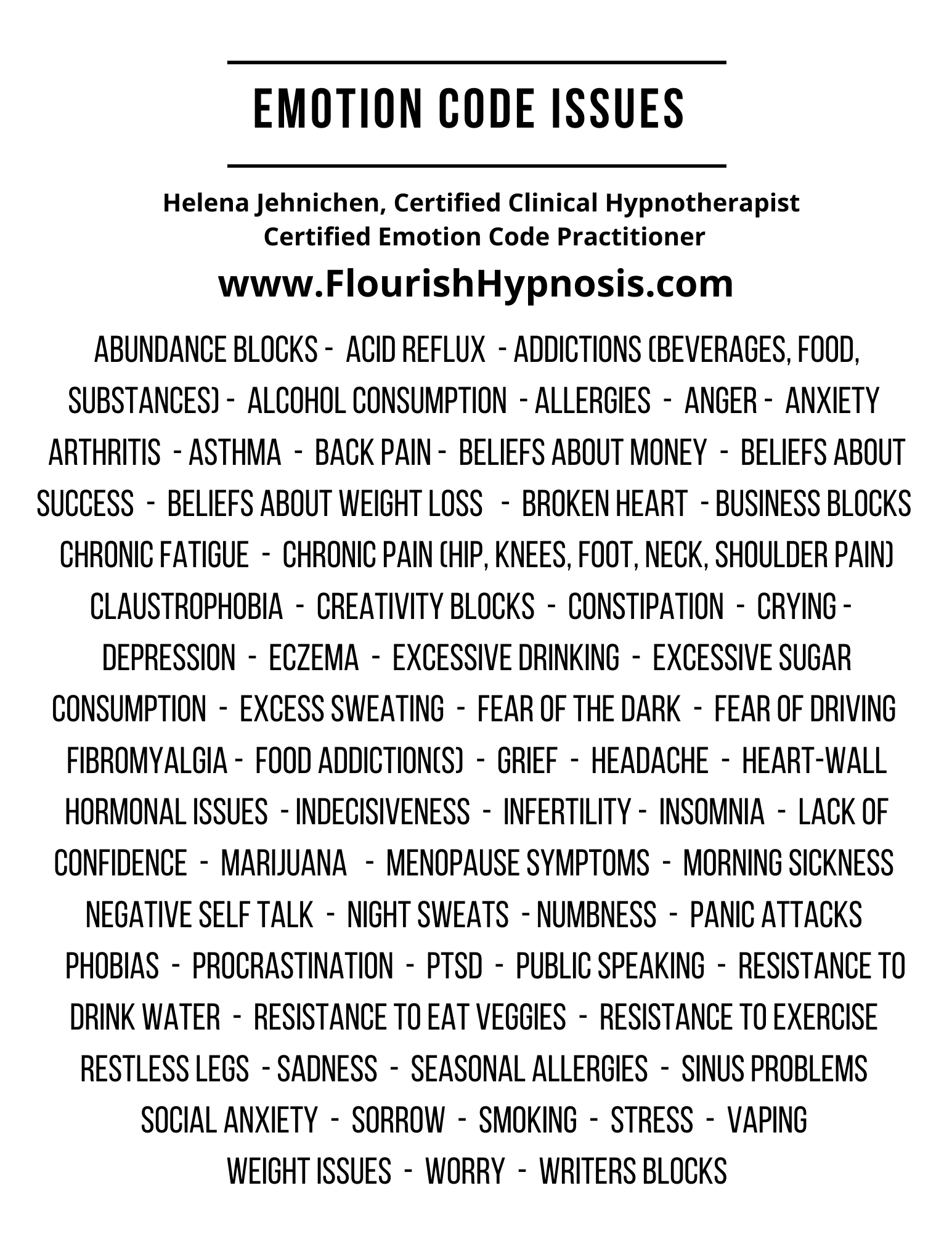 Emotion Code For Hypnotists Flourish Hypnosis