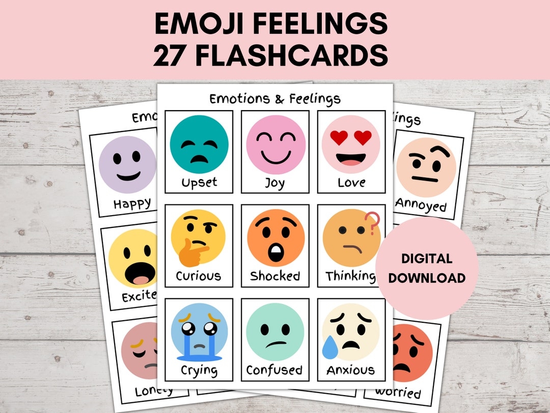 Emotions Flashcards Emoji Feelings Chart Flashcard Printable Montessori Materials Feelings Poster Calming Corner 27 Emoji Feelings Etsy Emotions Flashcards Emoji Feelings Chart Flashcard Printable Montessori Materials Feelings Poster Calming Corner 27 Emoji Feelings Etsy