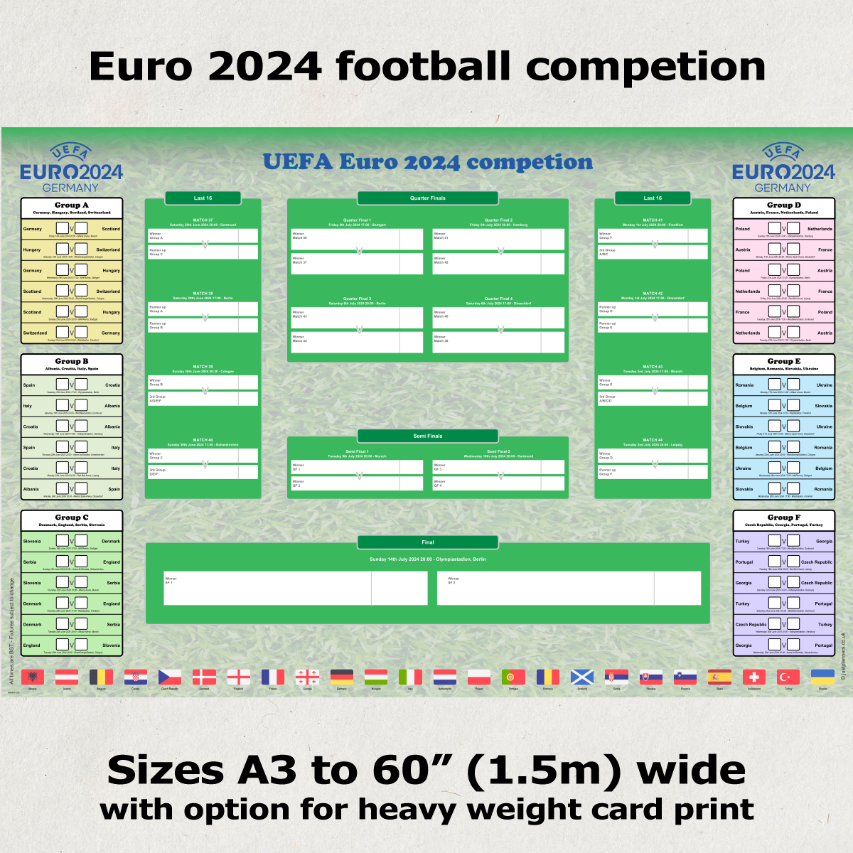 Euro Printable Wall Chart