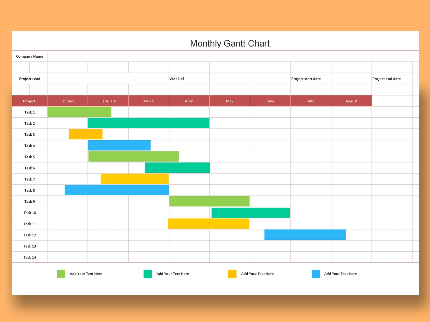Gantt Chart Budget Template