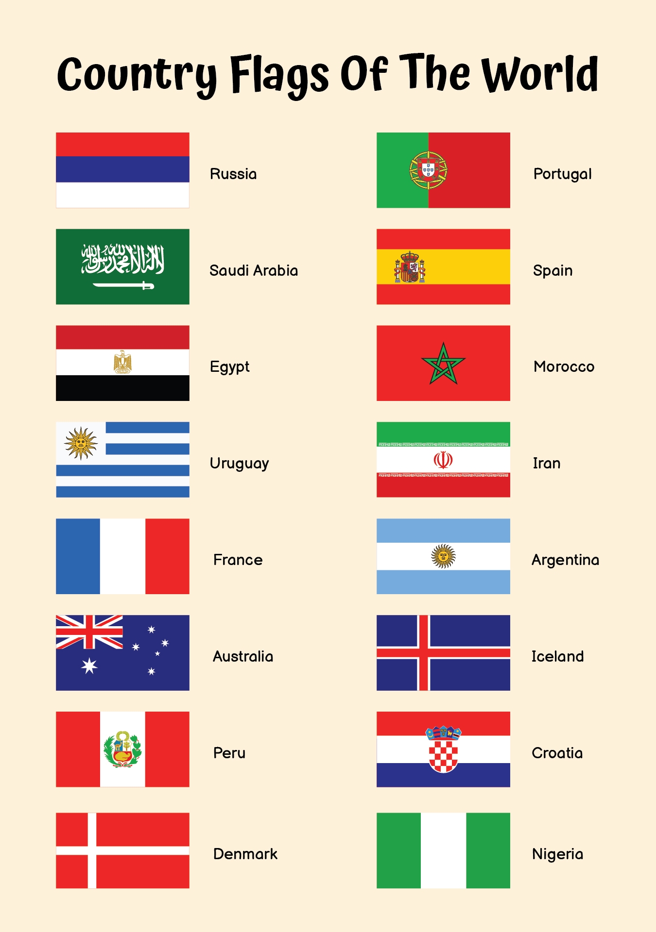 Flags Of Different Countries 20 Free PDF Printables Printablee