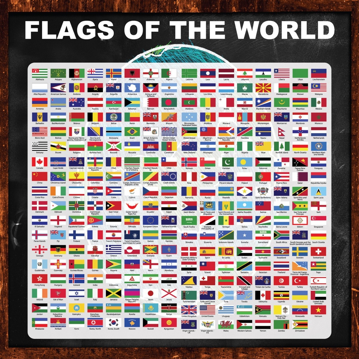 Flags Of The World Classroom Reference Chart National Poster Poster 12x12 EBay