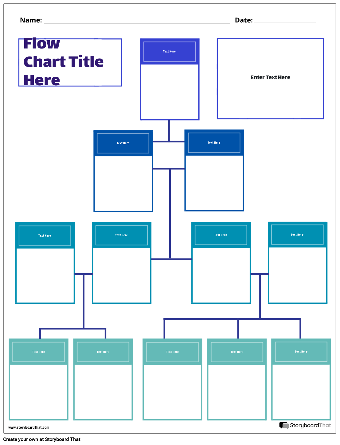 Printable Blank Flowchart Template