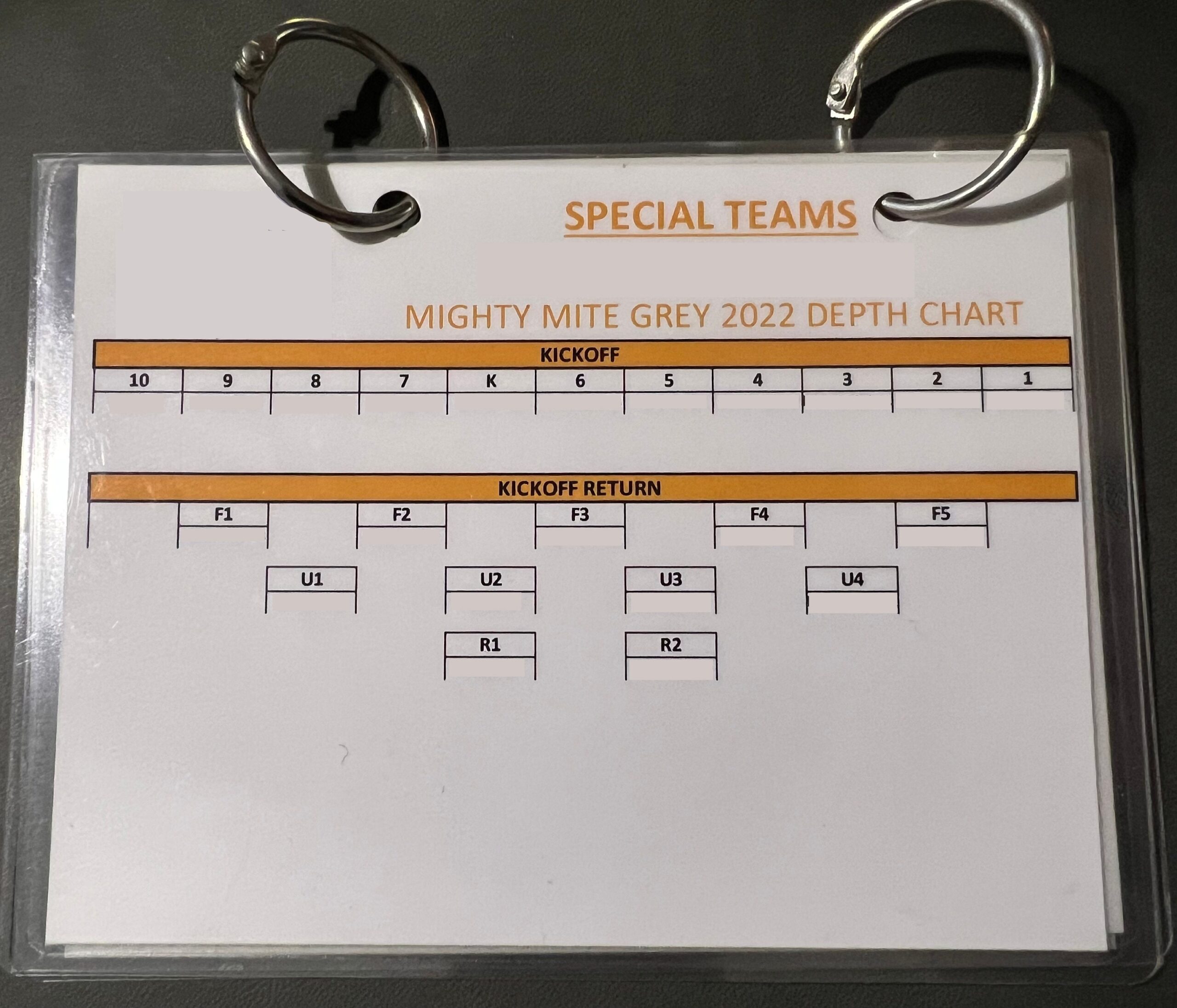 Football Depth Chart Template FULLY CUSTOMIZABLE FILE For Offense Defense And Special Teams Etsy Canada