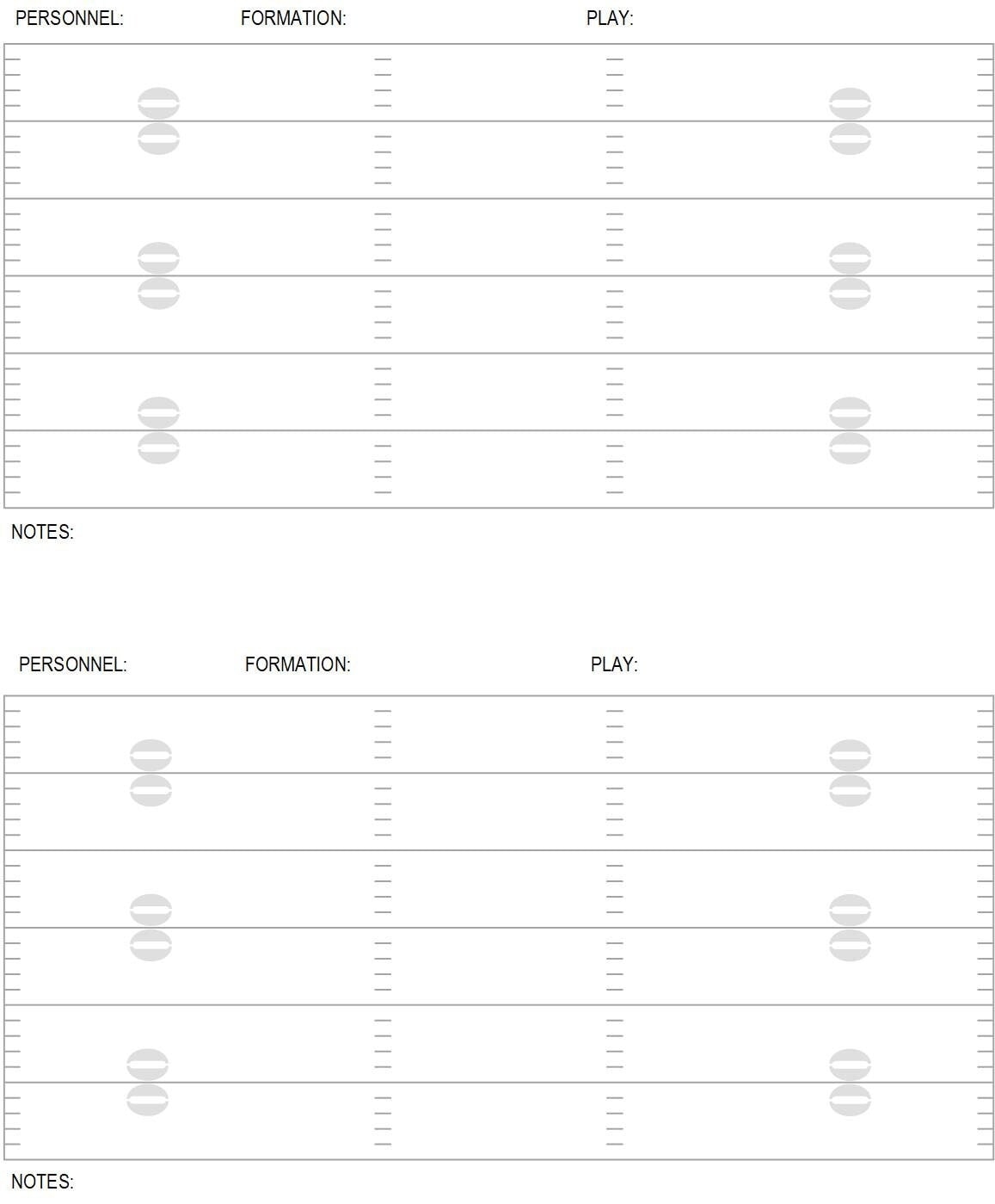 Football Playbook Blank Play Sheets Four Different Templates For Drawing Blank Sheets PDF Digital Download Etsy