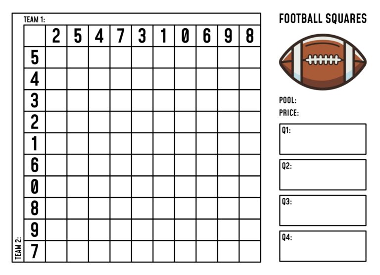 Football Pool Free Google Docs Template Gdoc io