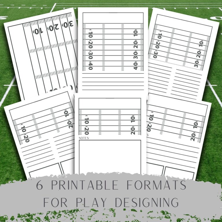 Football Printable Playbook For Coach Gift Half Field Diagrams For Scouting Template Practice Planner Youth And Flag Football Plays Etsy