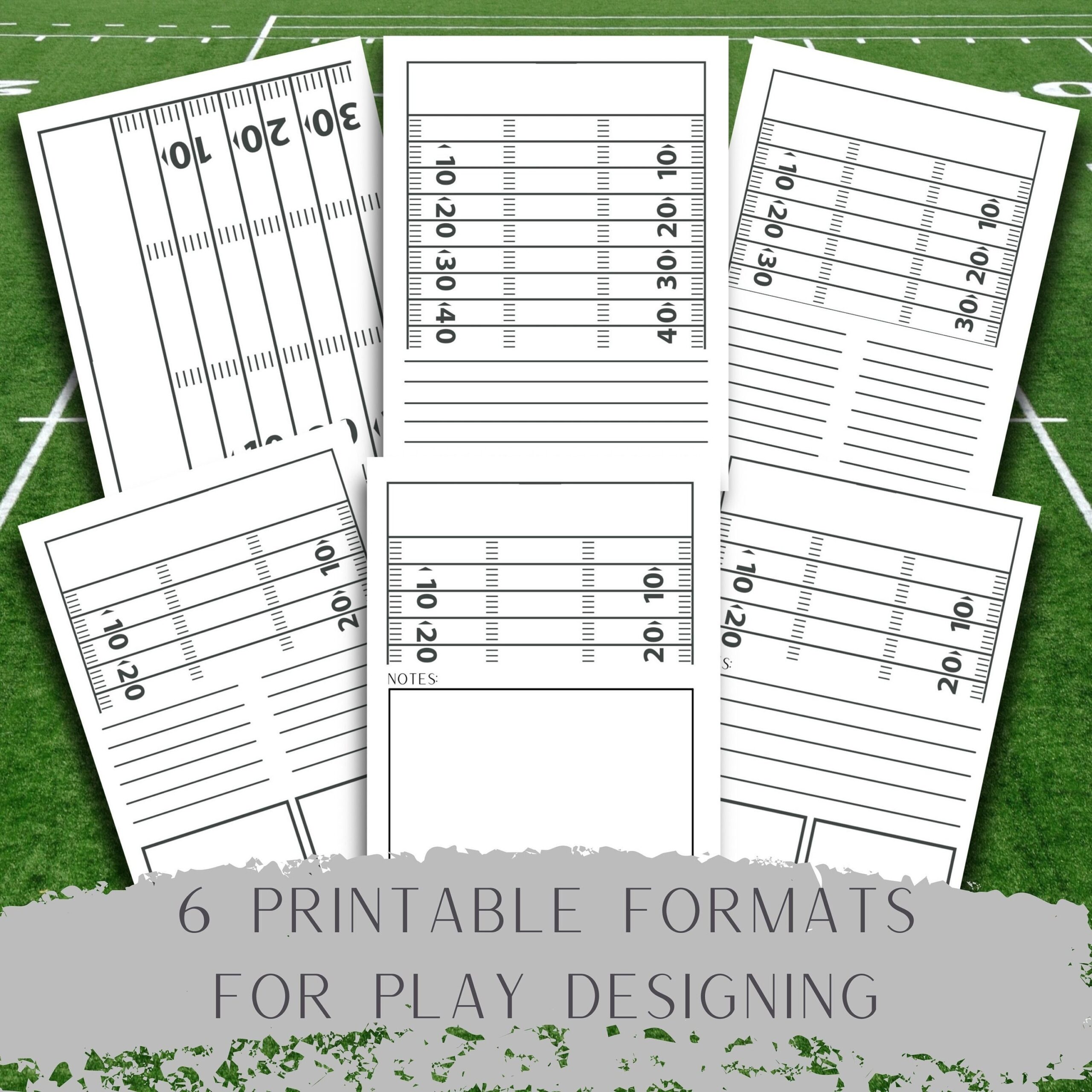 Football Printable Playbook For Coach Gift Half Field Diagrams For Scouting Template Practice Planner Youth And Flag Football Plays Etsy