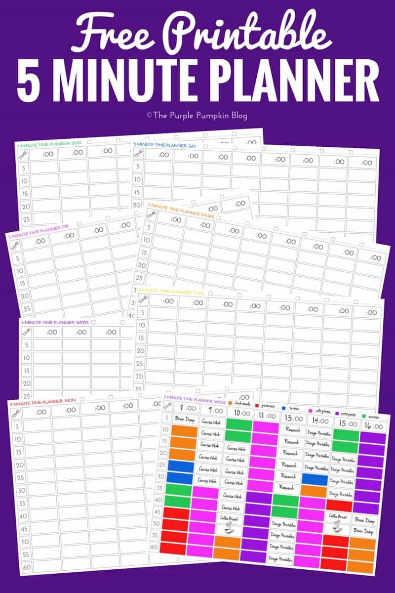 Free 5 Minute Planner Printable Free 5 Minute Planner Printable