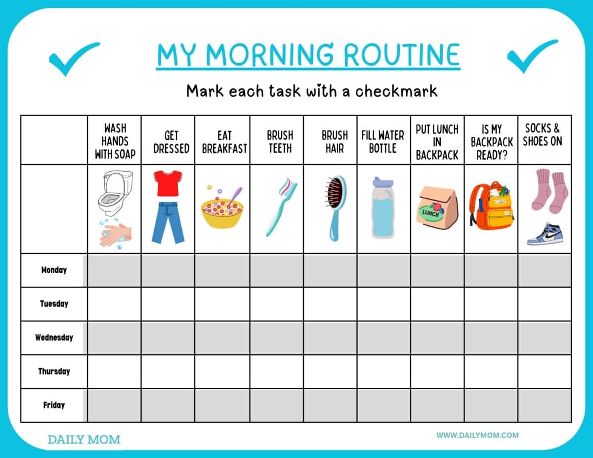 Free Afterschool Schedule Template Printable Routine