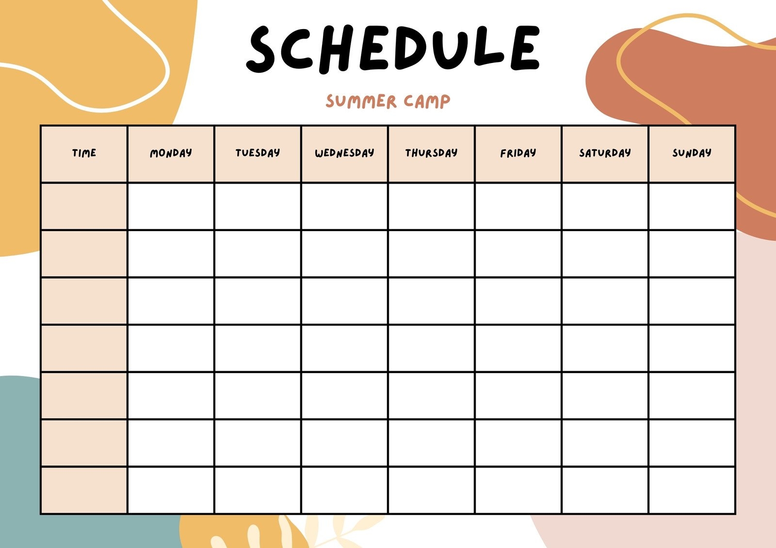 Free And Customizable Schedule Templates Canva Free And Customizable Schedule Templates Canva