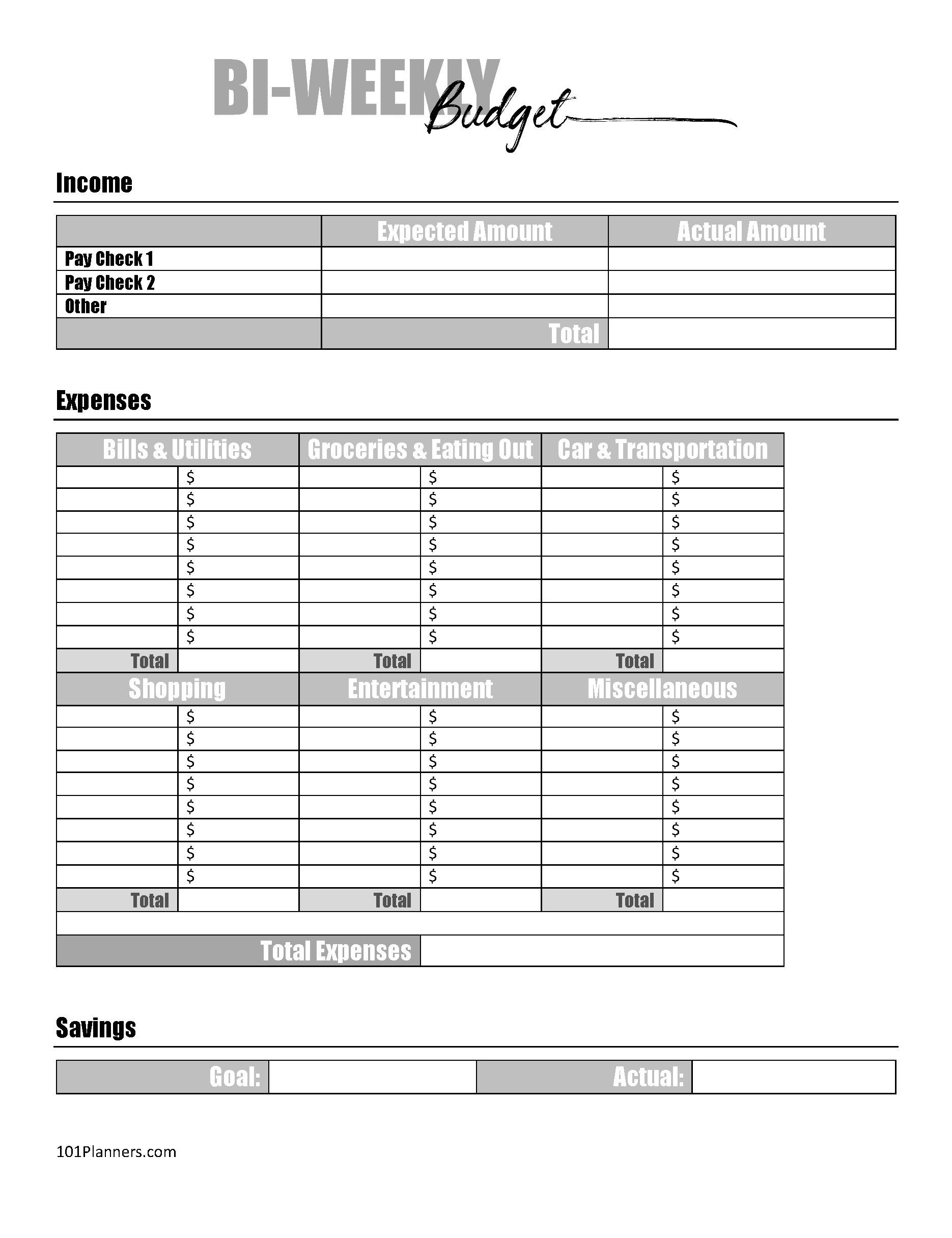 Free Budget Chart Template Free Budget Chart Template