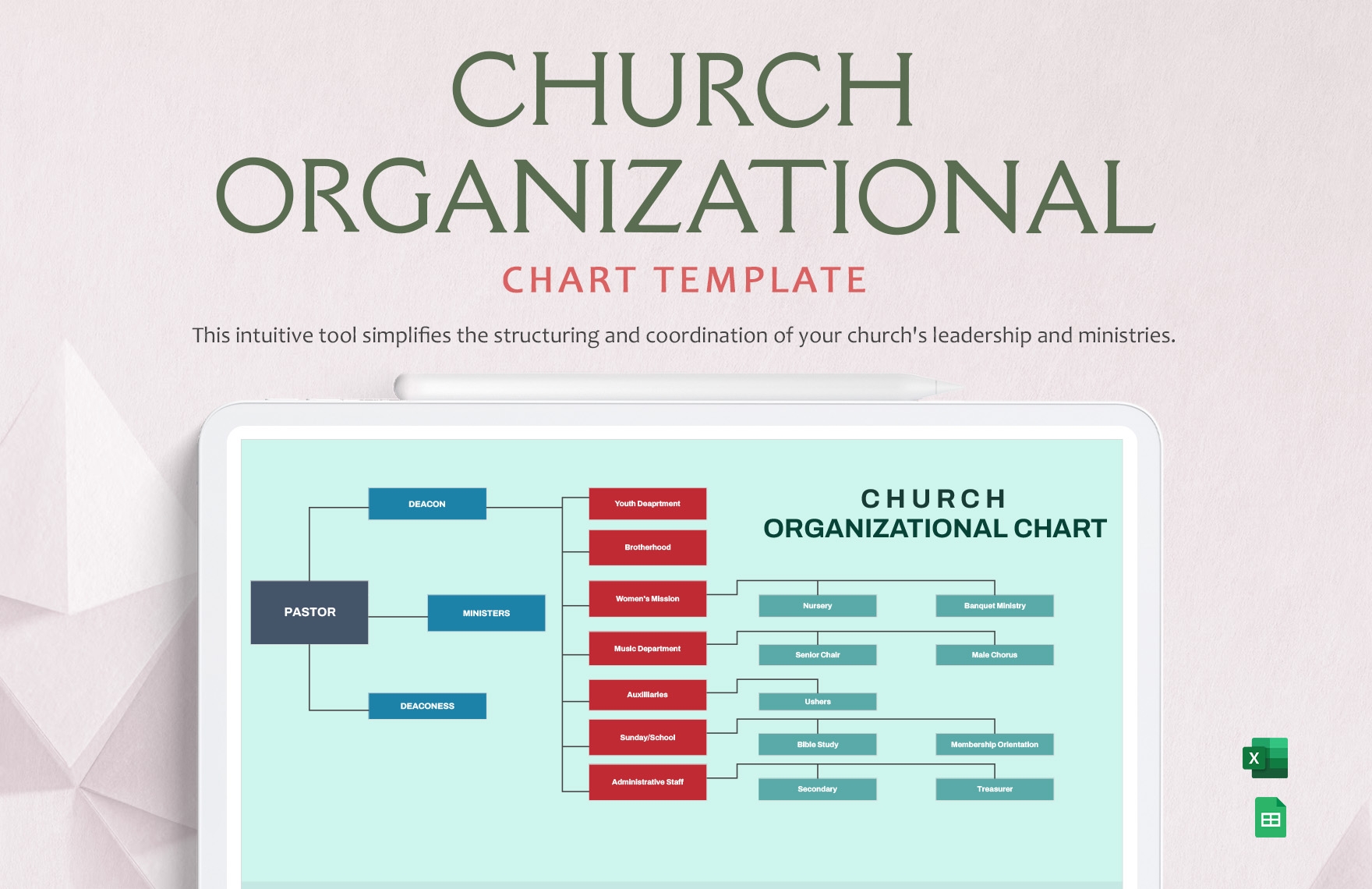 Free Church Organizational Chart Templates Editable And Printable