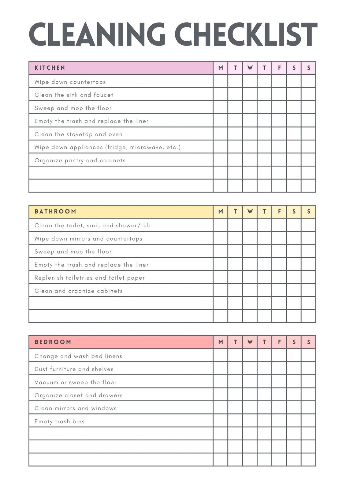 Free Custom Downloadable Checklist Templates Canva