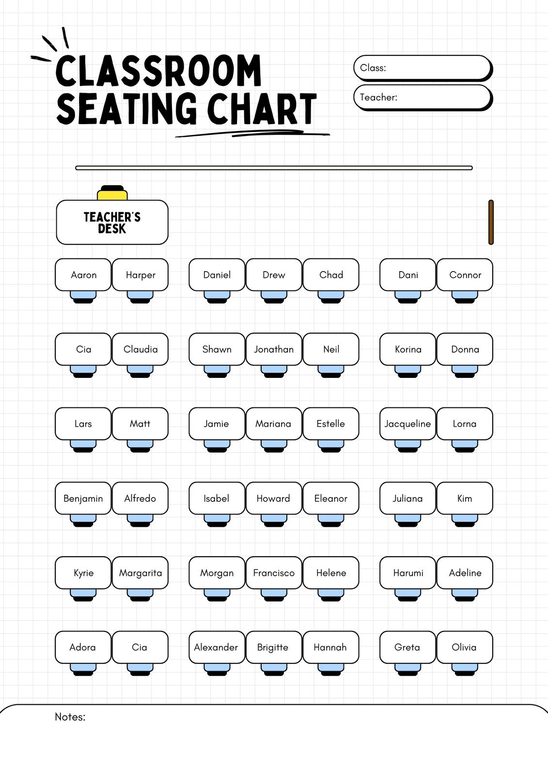 Free Custom Printable Seating Chart Templates Canva Free Custom Printable Seating Chart Templates Canva