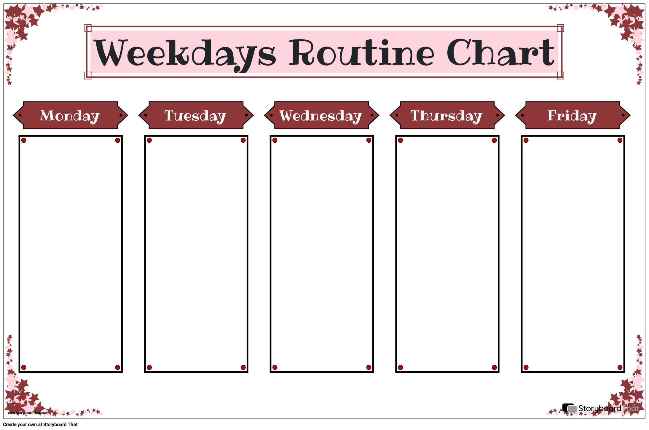 Free Daily Routine Chart Templates Online Schedule Maker
