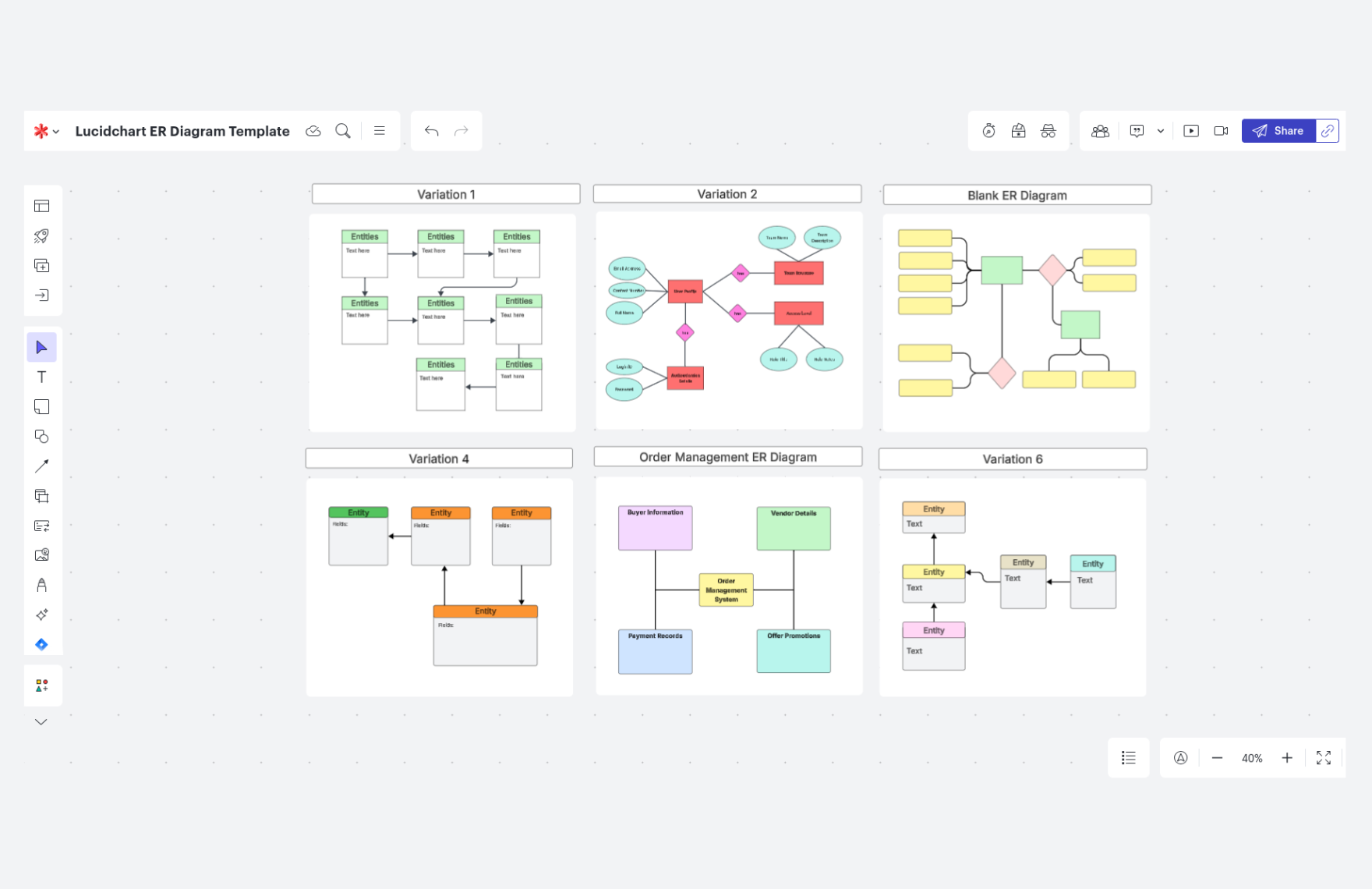 Free ER Diagram Template In Lucidchart To Download Template