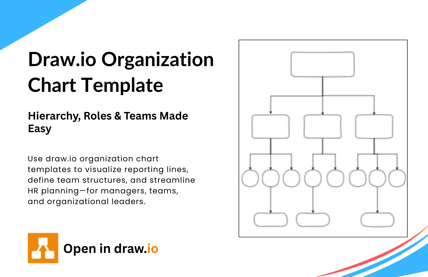 Free Organizational Chart Template In Draw io To Download Template
