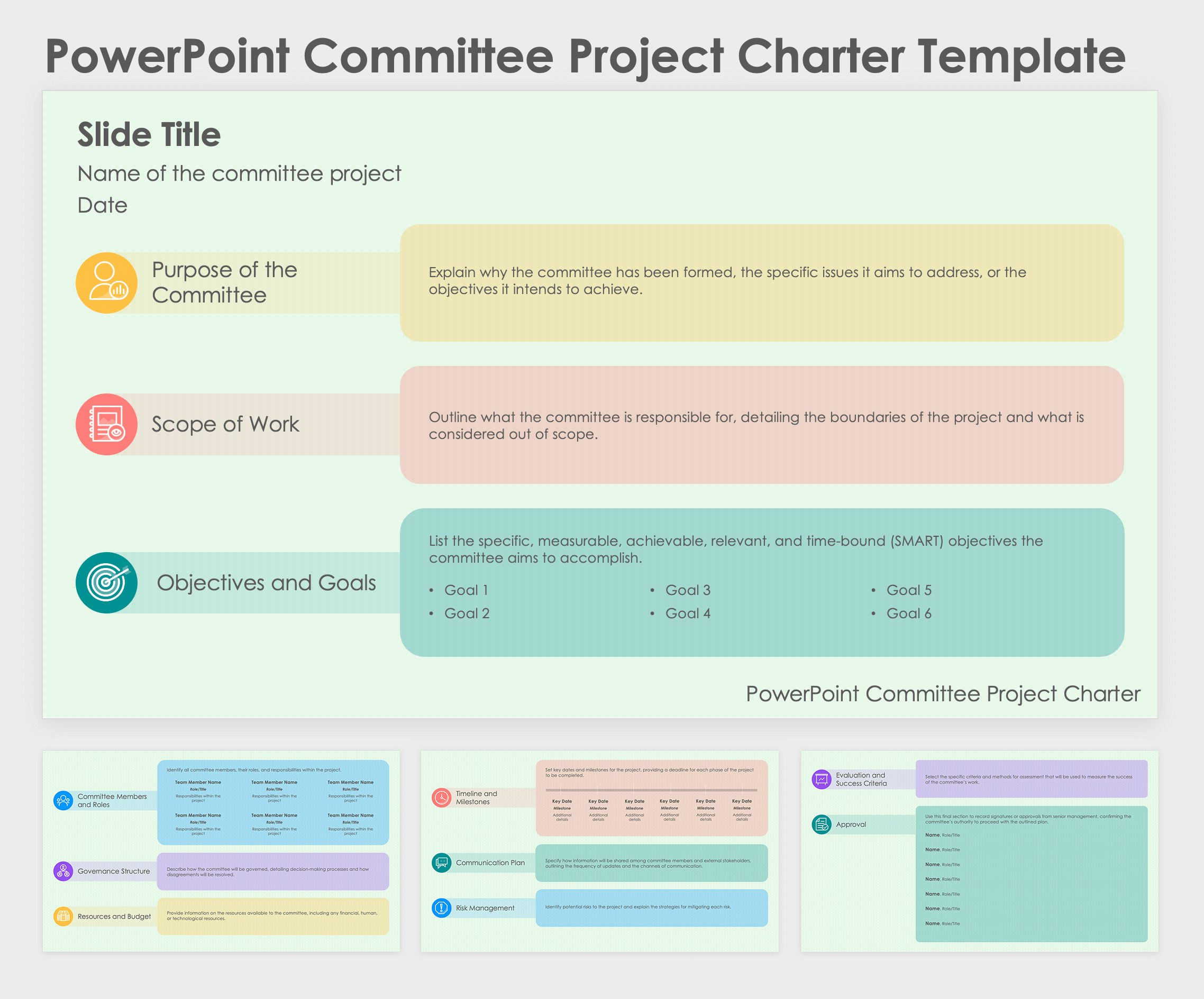 Free PowerPoint Project Charter Templates Slides Presentations