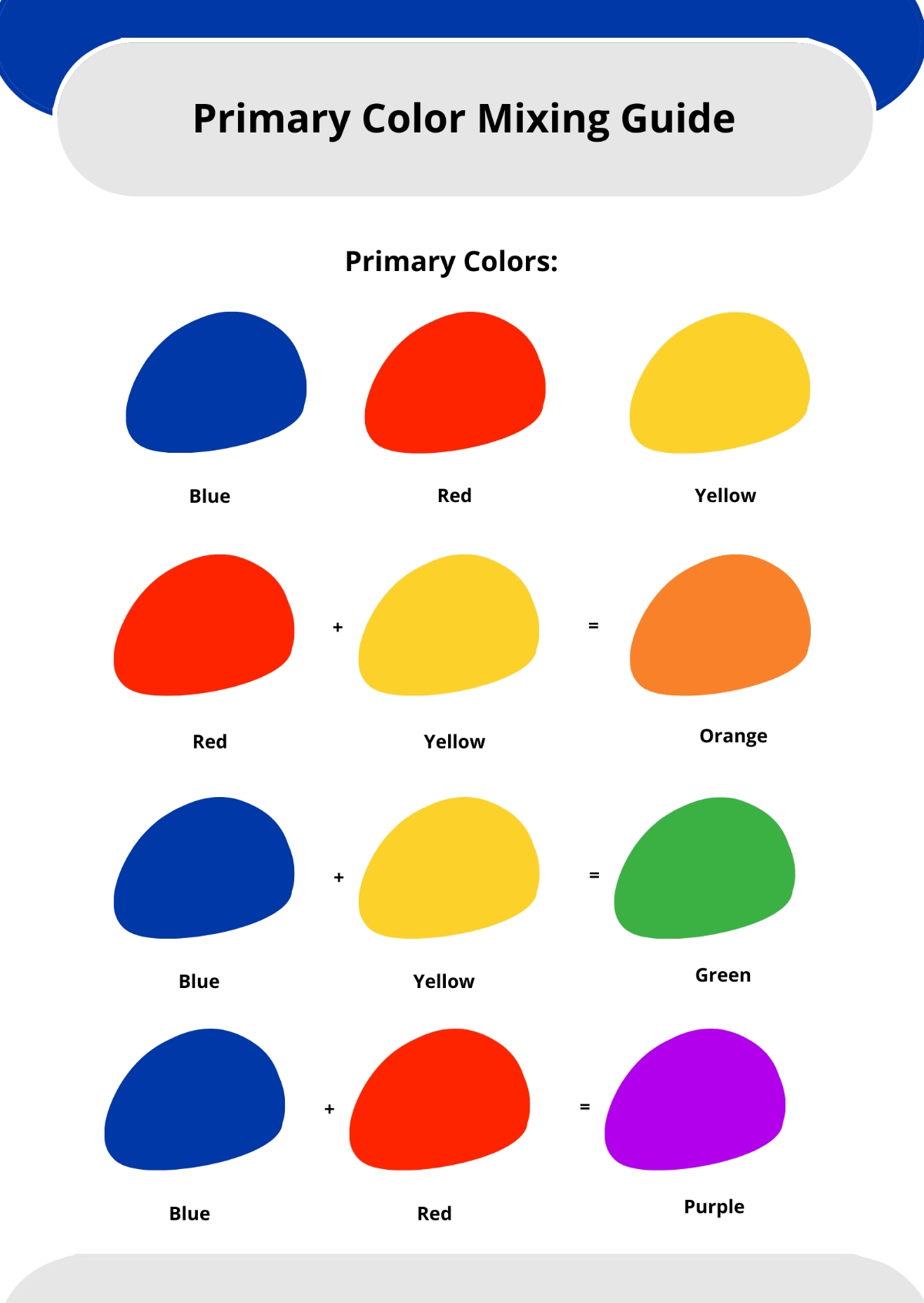 Free Primary Color Mixing Chart Template To Edit Online