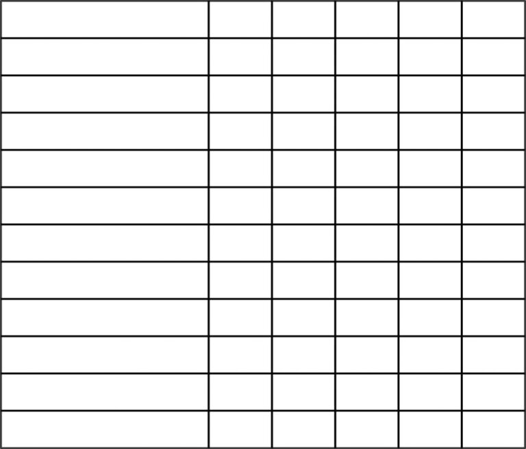 Free Printable 6 Column Chart Templates PDF Printables Hub