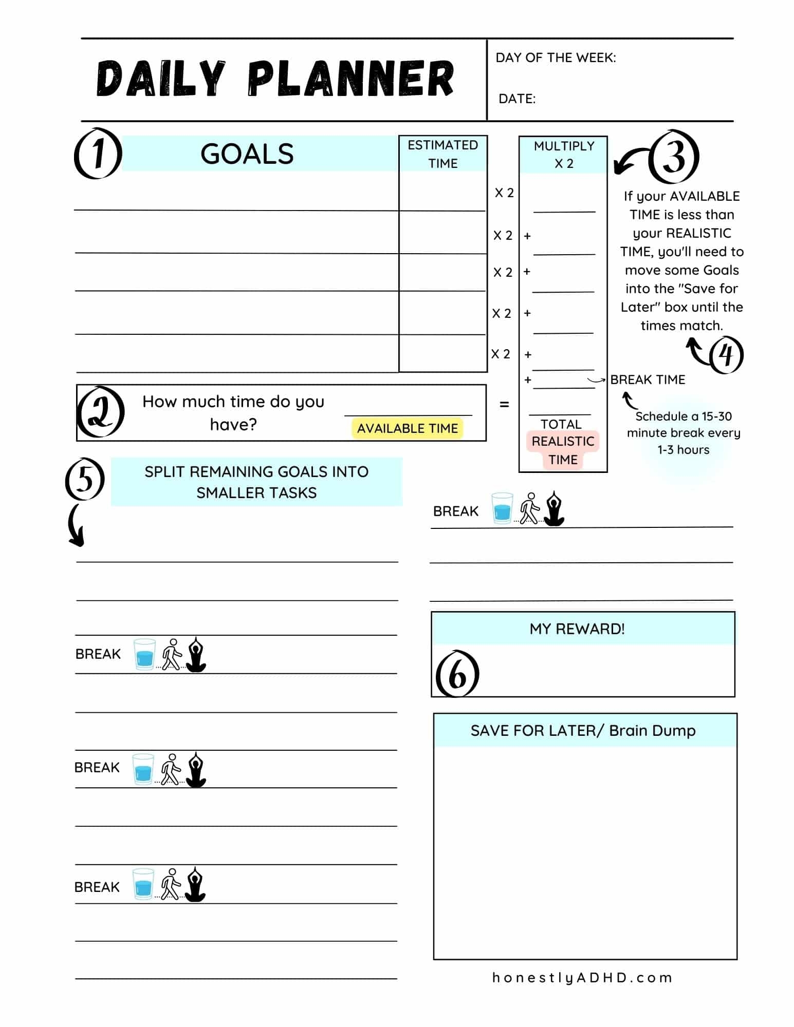 Printable Adhd Reward Chart Printable Adhd Reward Chart