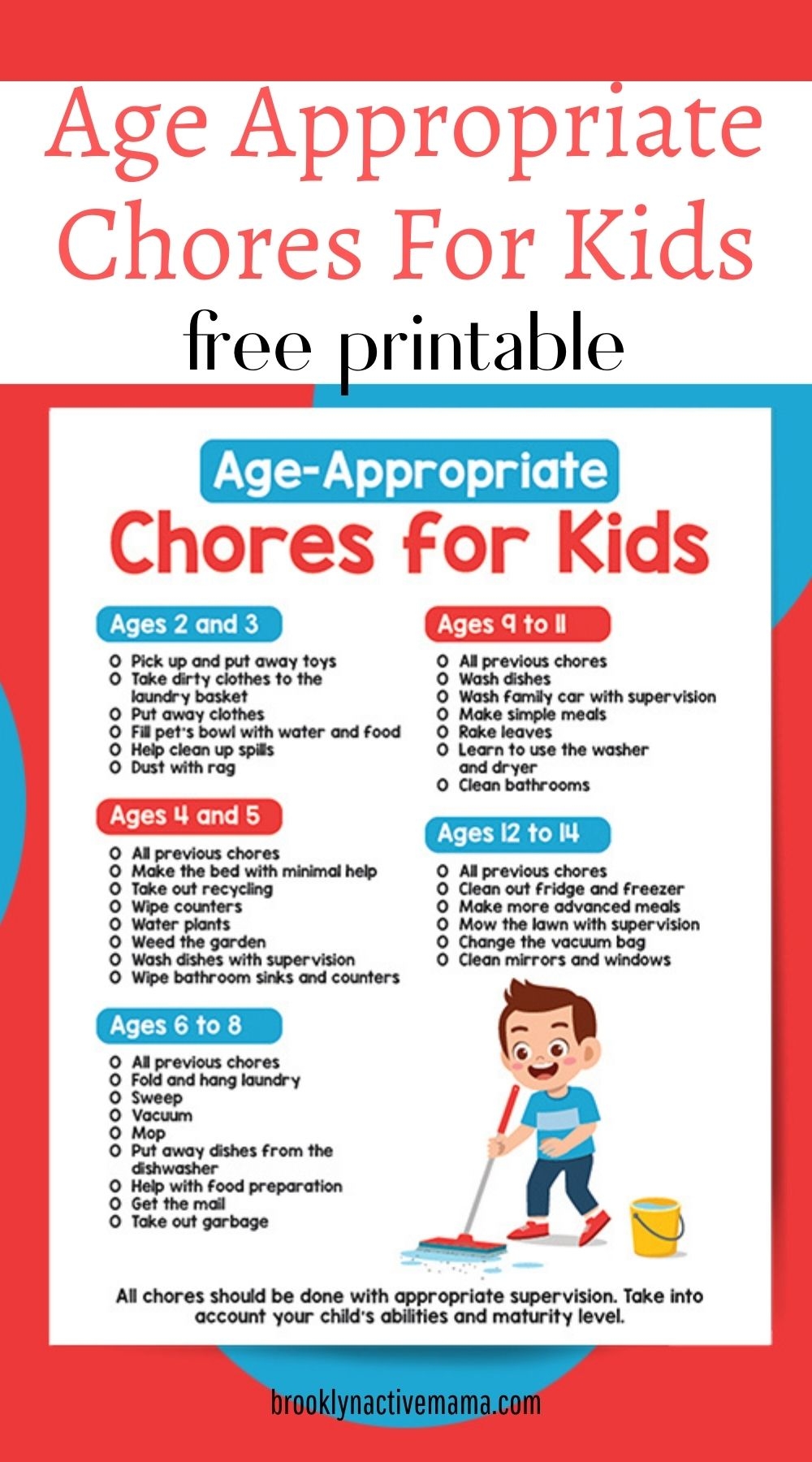 Free Printable Age Appropriate Chores Chart For Kids Free Printable Age Appropriate Chores Chart For Kids