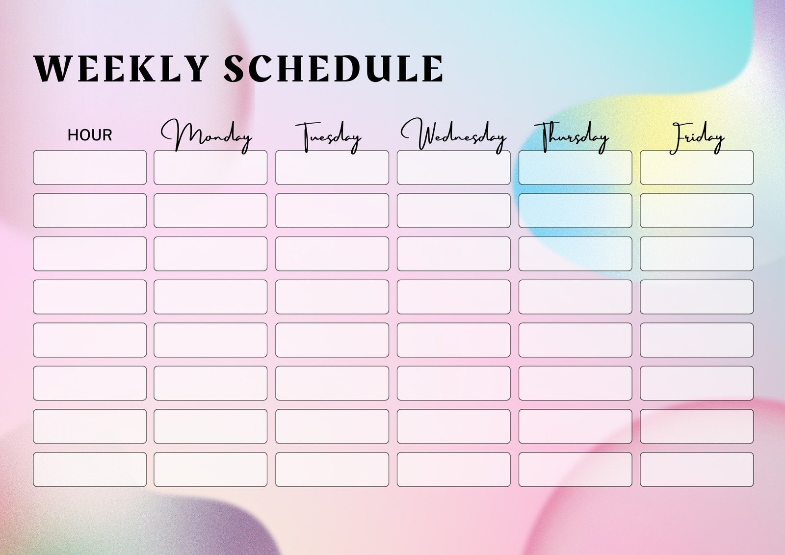 Schedule Chart Template Schedule Chart Template