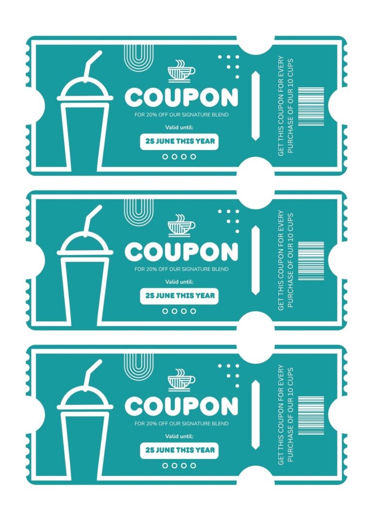 Free Printable Customizable Coupon Templates Canva
