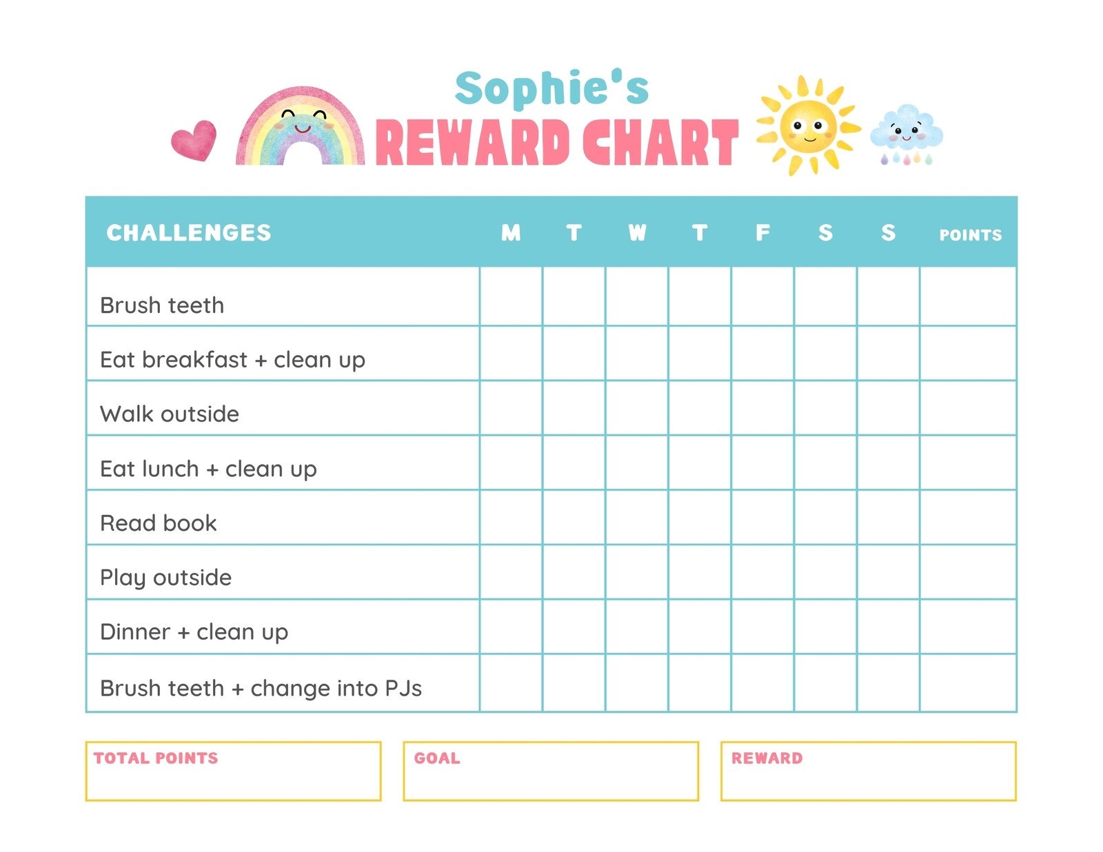 Free Printable Customizable Reward Chart Poster Templates Canva Free Printable Customizable Reward Chart Poster Templates Canva