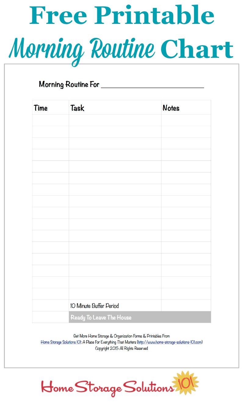Free Printable Morning Routine Chart Plus How To Use It Free Printable Morning Routine Chart Plus How To Use It