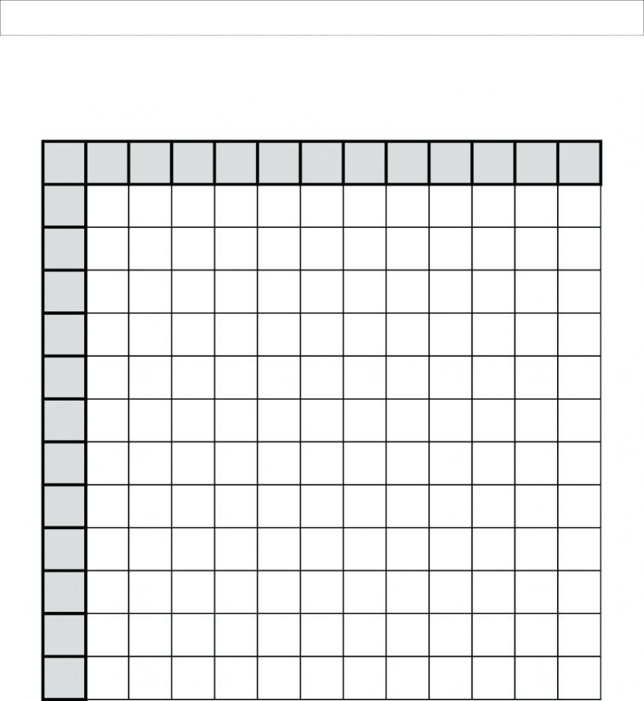 Free Online Printable Blank Multiplication Chart Free Online Printable Blank Multiplication Chart