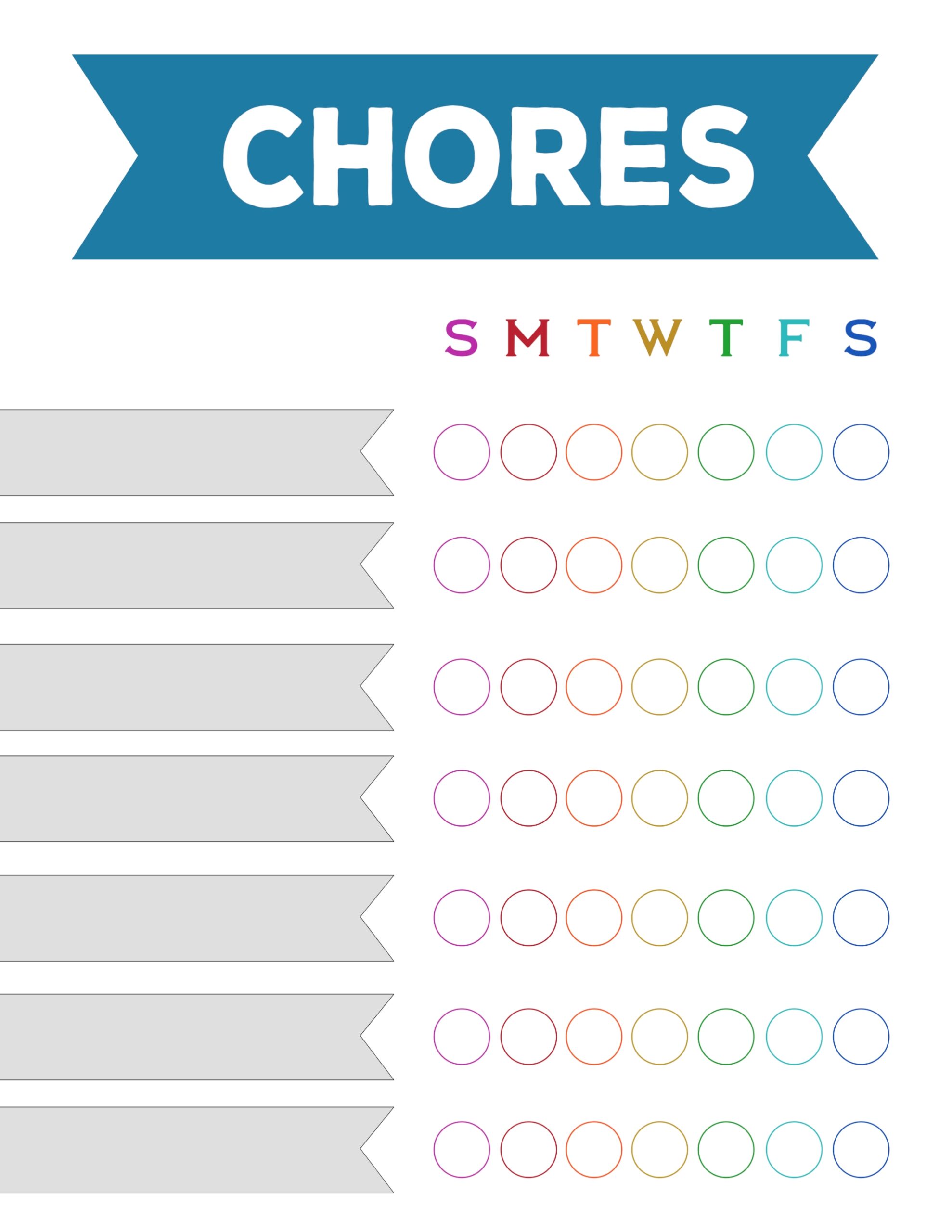 Daily Chore Chart Template Printable Free Daily Chore Chart Template Printable Free
