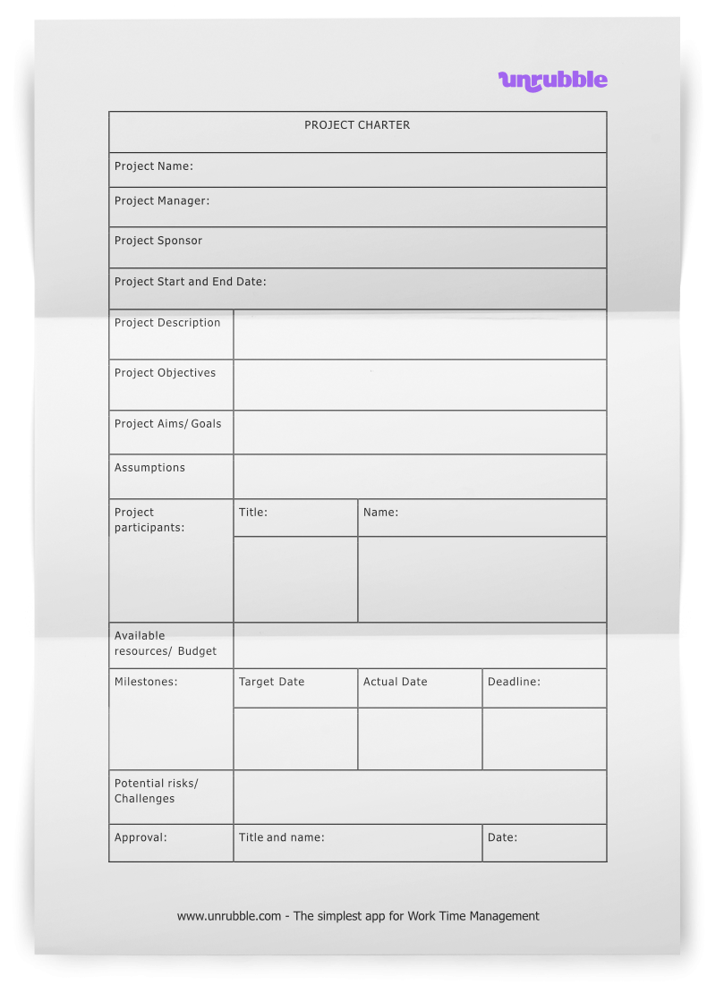 Charter Template Project Charter Template Project