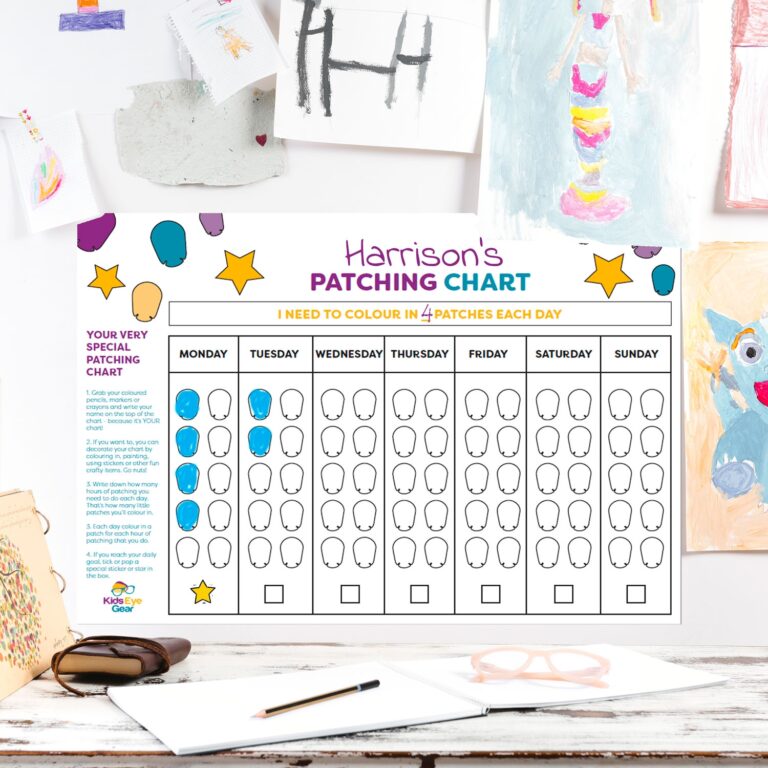 FREEBIE Patching Chart Printables Kids Eye Gear